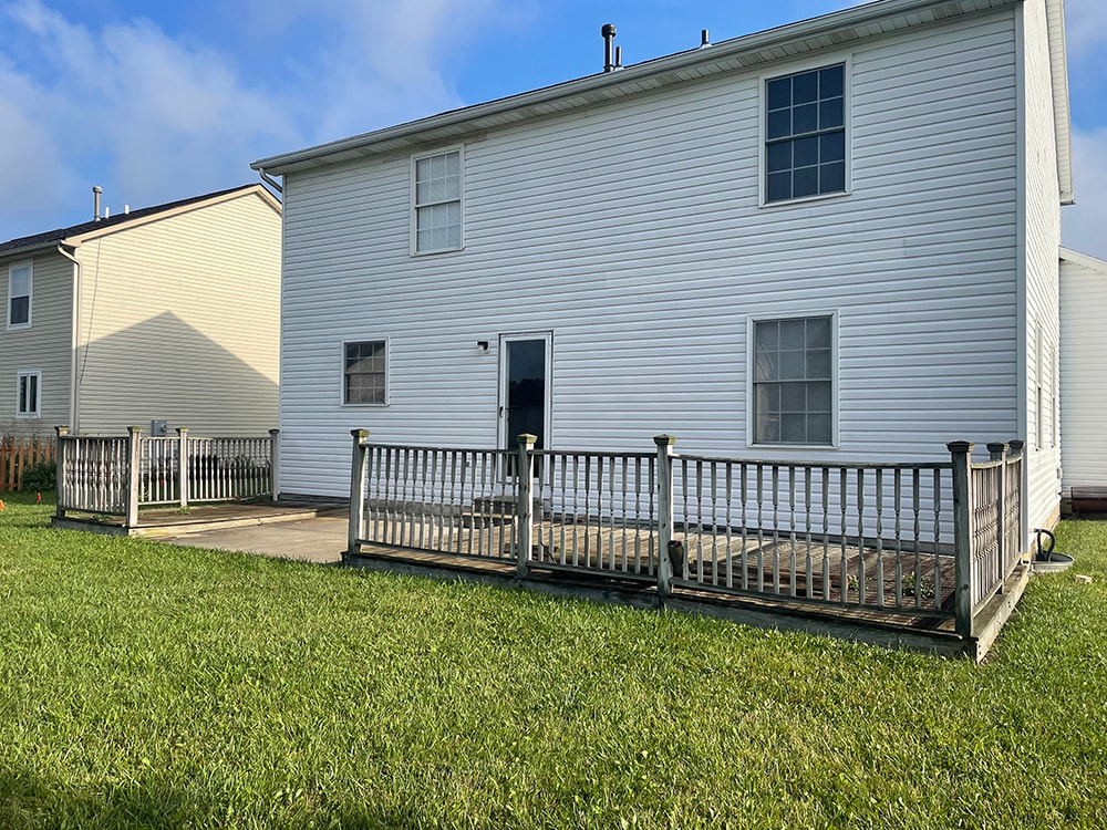 New treated lumber deck with patio door addition — Findlay, Ohio