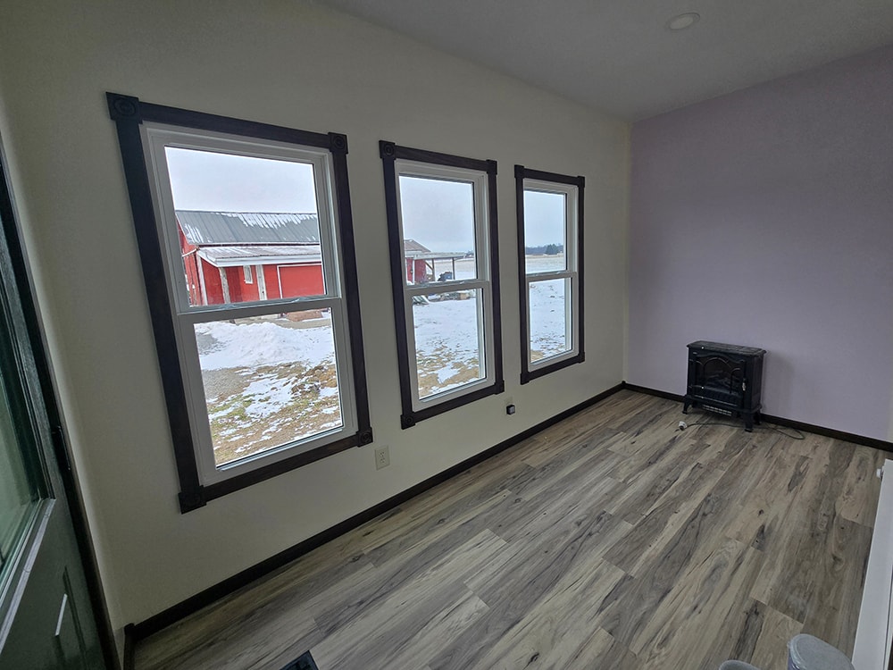 2 additions home remodel — mudroom addition with windows and new door — Findlay, Ohio