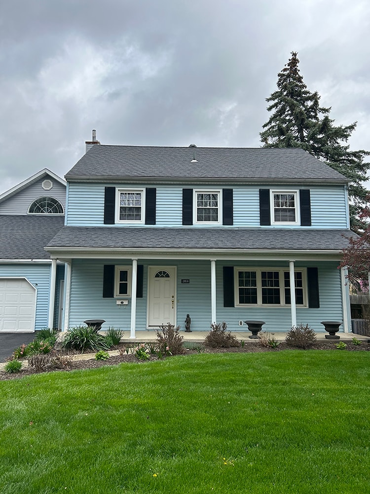 New siding on entire home — before and after, rural Ohio