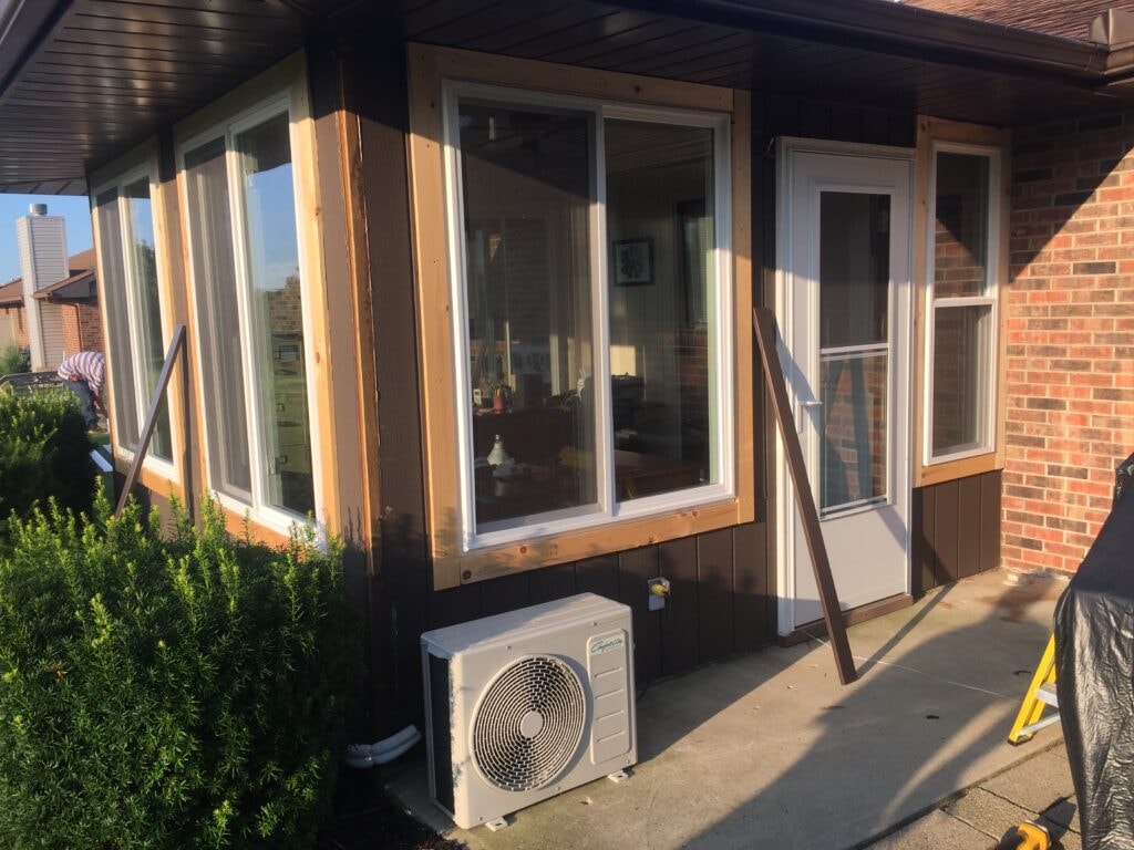 Condo exterior with new siding and wrapped windows — Findlay, Ohio