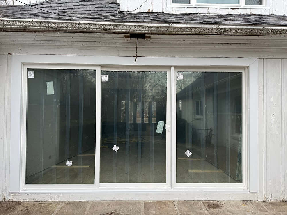 New 12-foot sliding glass door wall installed — Findlay, Ohio