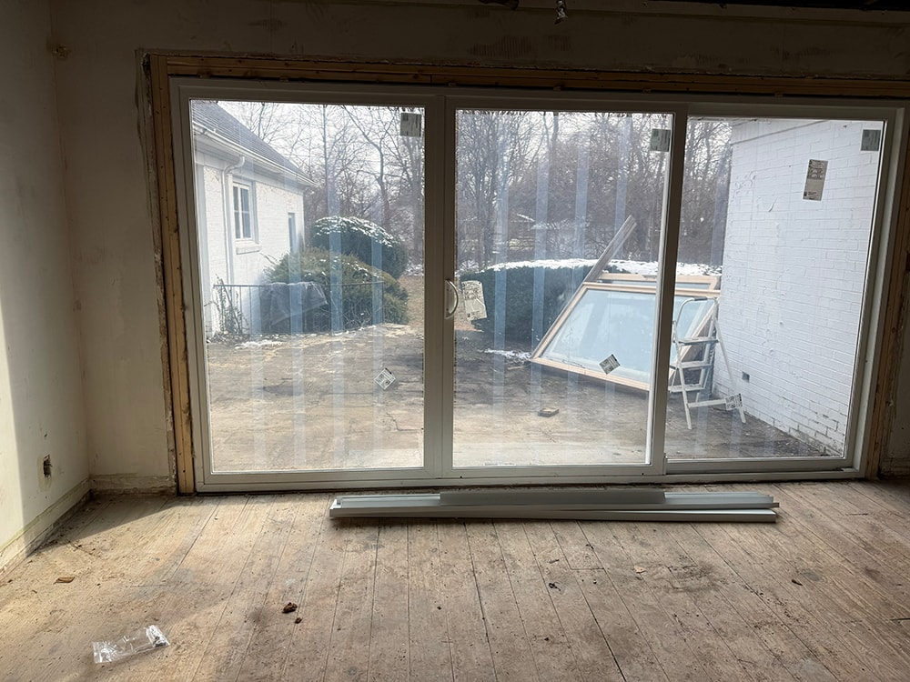 Interior view of new sliding patio door — Findlay, Ohio