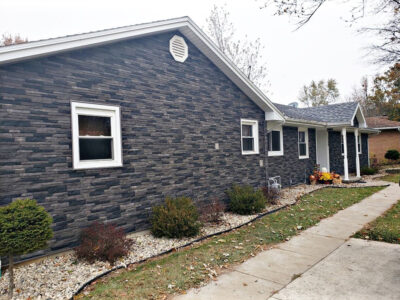 Completed Stone Siding