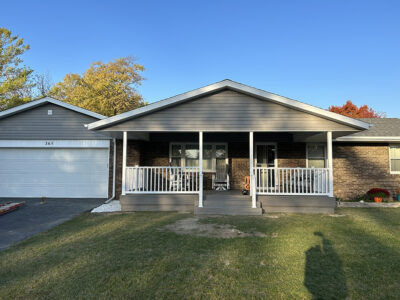 Composite Deck with Gable and railing