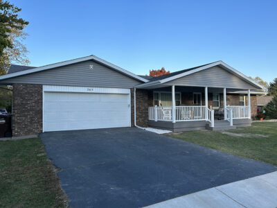 Composite Deck with Gable and railing