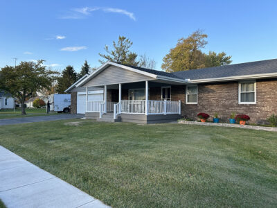 Composite Deck with Gable and railing