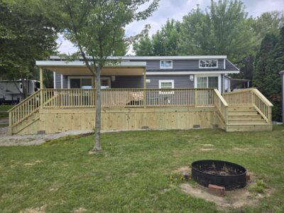 Finished Treated Deck & Roof