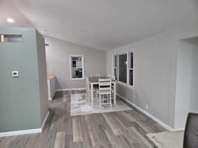 New Dining Room & Wall Taken Down into Kitchen