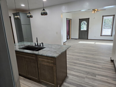 Kitchen looking into Family Room